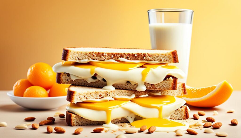 ile energii dostarcza tost z serem