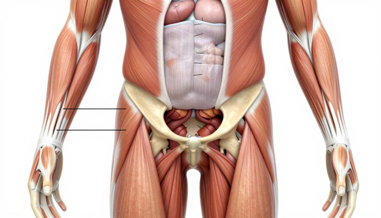 Anatomia mięśni dna miednicy pokazująca jak ćwiczyć mięśnie Kegla na siedząco