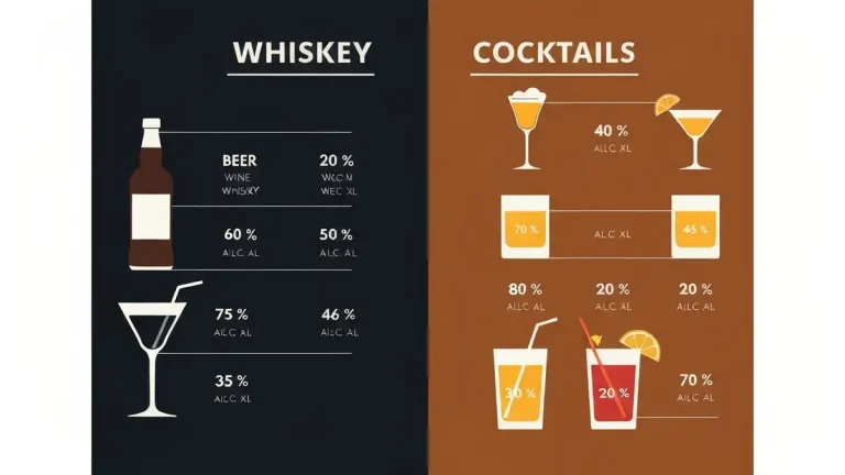 Porównanie napojów alkoholowych i wysoko-kalorycznych na diecie - piwo, wino, koktajl, cola, sok