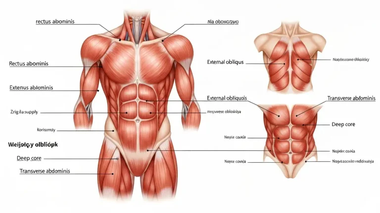 Anatomia mięśni brzucha: rectus abdominis, mięśnie skośne i głębokie
