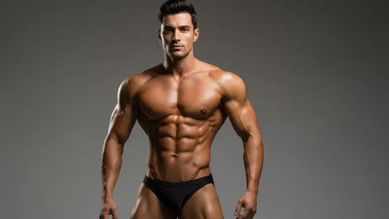 Mężczyzna z V-shape sylwetką - szerokie barki i wąska talia